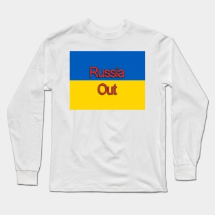 Anti Russia Ukraine Flag Peace Concept Long Sleeve T-Shirt